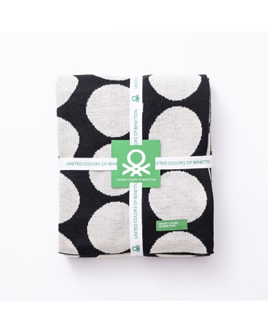 Coperta Benetton Nero Pois 140 x 190 cm Coperta Benetton Nero Pois 140 x 190 cm