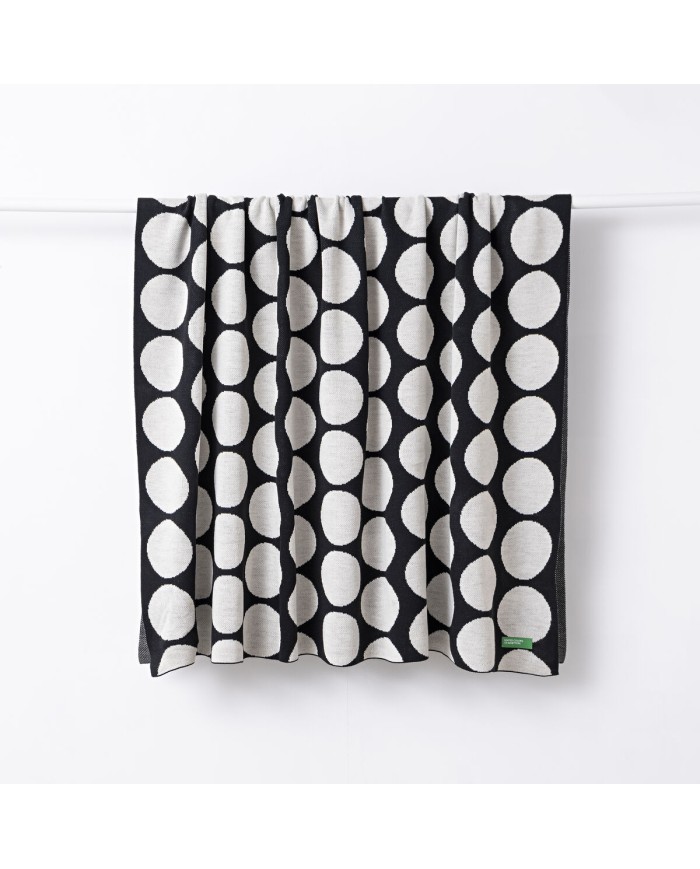 Coperta Benetton Nero Pois 140 x 190 cm Coperta Benetton Nero Pois 140 x 190 cm
