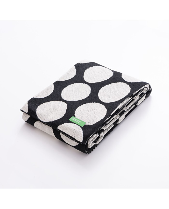 Coperta Benetton Nero Pois 140 x 190 cm Coperta Benetton Nero Pois 140 x 190 cm