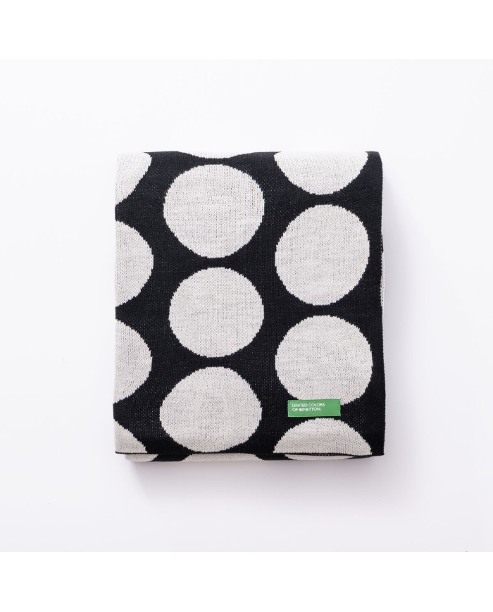 Coperta Benetton Nero Pois 140 x 190 cm Coperta Benetton Nero Pois 140 x 190 cm