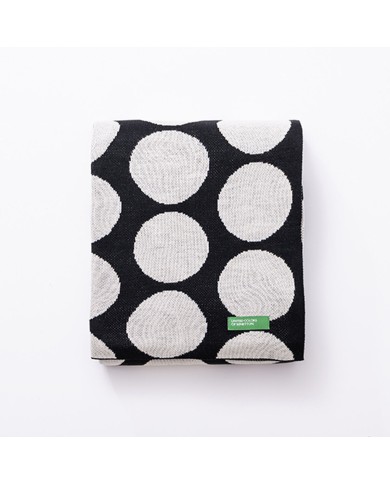 Coperta Benetton Nero Pois 140 x 190 cm Coperta Benetton Nero Pois 140 x 190 cm