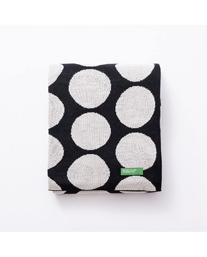 Coperta Benetton Nero Pois 140 x 190 cm Coperta Benetton Nero Pois 140 x 190 cm