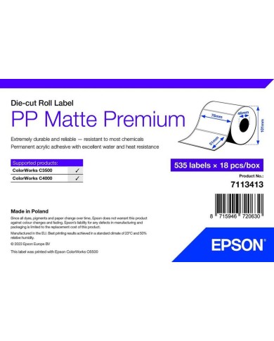 Carta per Stampare Epson 7113413 Bianco (18 Unità) Carta per Stampare Epson 7113413 Bianco (18 Unità)