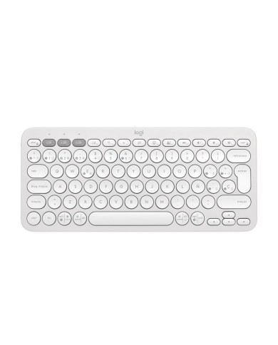 Tastiera Wireless Logitech K380s Bianco Qwerty in Spagnolo Tastiera Wireless Logitech K380s Bianco Qwerty in Spagnolo