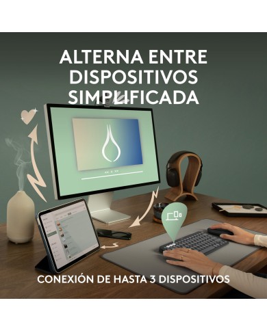 Tastiera Wireless Logitech K380s Rosa Qwerty in Spagnolo Tastiera Wireless Logitech K380s Rosa Qwerty in Spagnolo