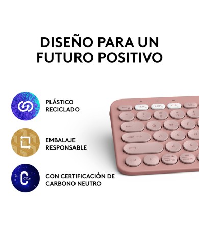Tastiera Wireless Logitech K380s Rosa Qwerty in Spagnolo Tastiera Wireless Logitech K380s Rosa Qwerty in Spagnolo