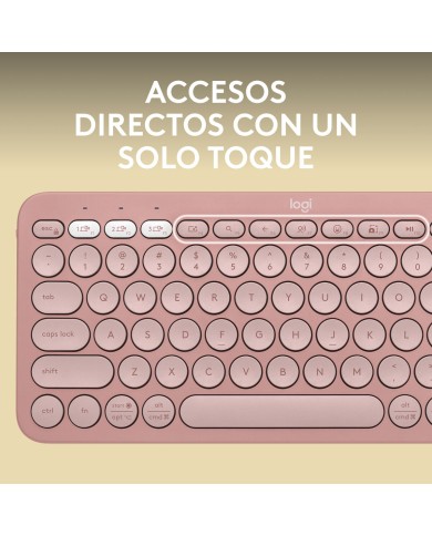 Tastiera Wireless Logitech K380s Rosa Qwerty in Spagnolo Tastiera Wireless Logitech K380s Rosa Qwerty in Spagnolo