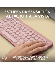 Tastiera Wireless Logitech K380s Rosa Qwerty in Spagnolo Tastiera Wireless Logitech K380s Rosa Qwerty in Spagnolo