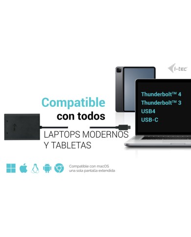 Adattatore Thunderbolt con USB-C i-Tec C31DUAL4K60DP