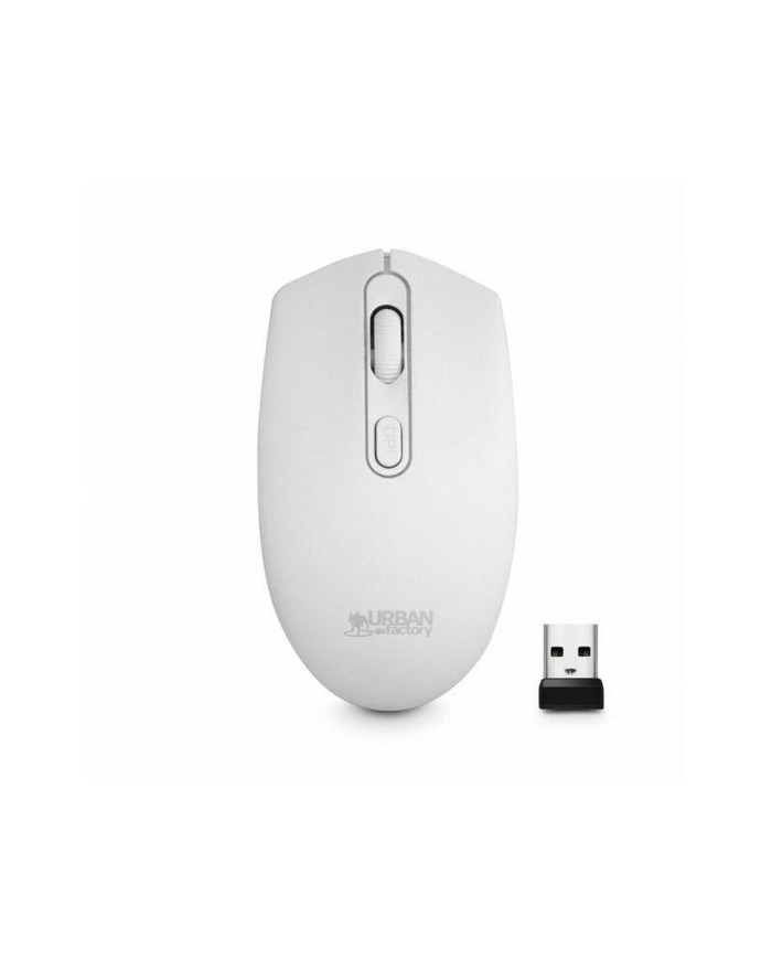 Mouse senza Fili Urban Factory FCM02UF Bianco 1600 dpi Mouse senza Fili Urban Factory FCM02UF Bianco 1600 dpi