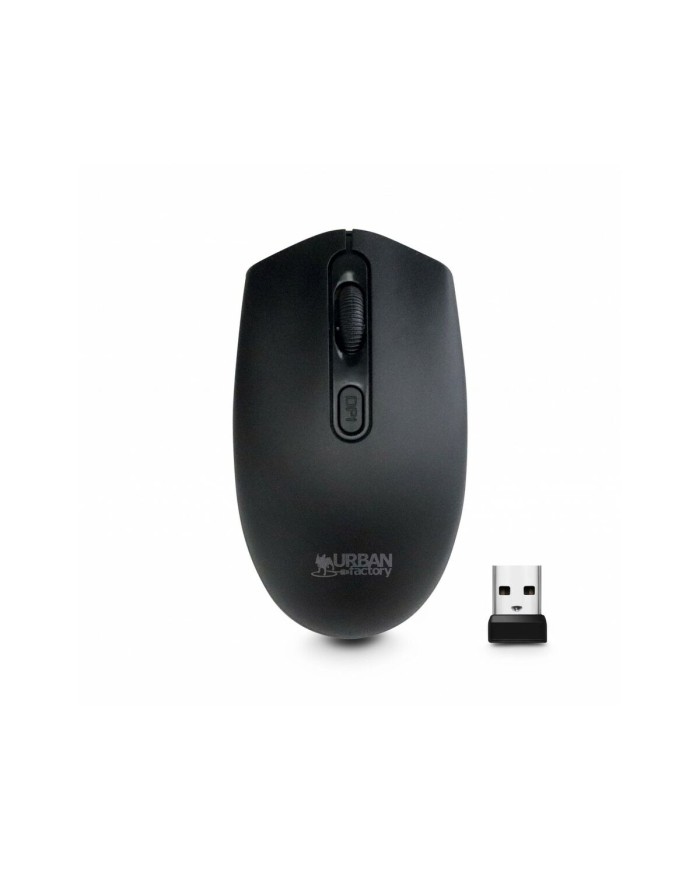 Mouse senza Fili Urban Factory FCM01UF Nero 1600 dpi Mouse senza Fili Urban Factory FCM01UF Nero 1600 dpi