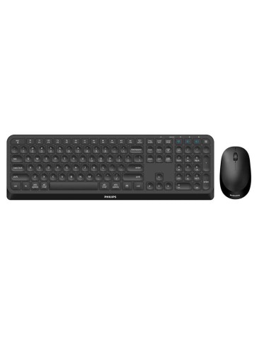 Tastiera e Mouse Philips SPT6407B/16 Nero Qwerty US