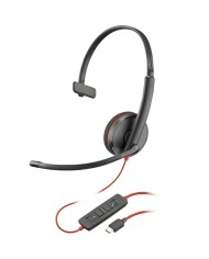 Auricolari con Microfono Poly Blackwire 3310 Nero Auricolari con Microfono Poly Blackwire 3310 Nero