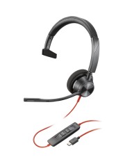 Auricolari con Microfono Poly Blackwire 3310 Nero Auricolari con Microfono Poly Blackwire 3310 Nero