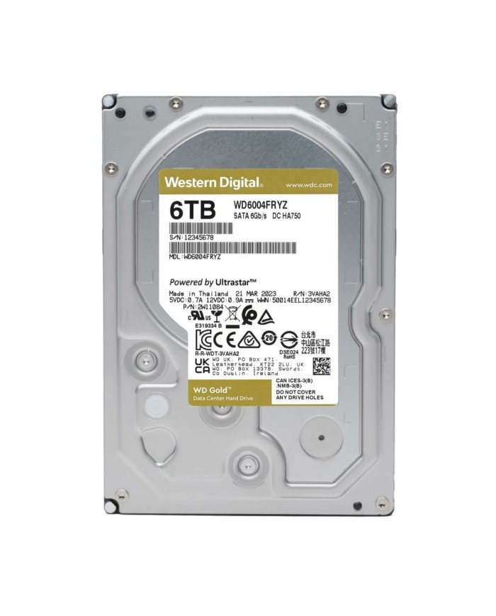 Hard Disk Western Digital WD6004FRYZ 3,5" 6 TB