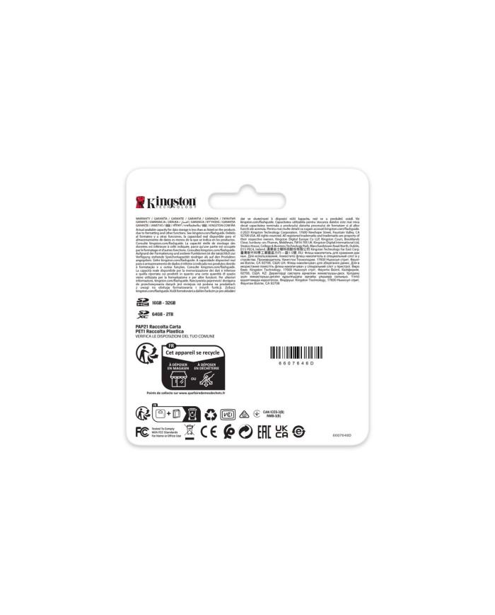 Scheda Di Memoria SDXC Kingston SDR2V6/128GB 128 GB