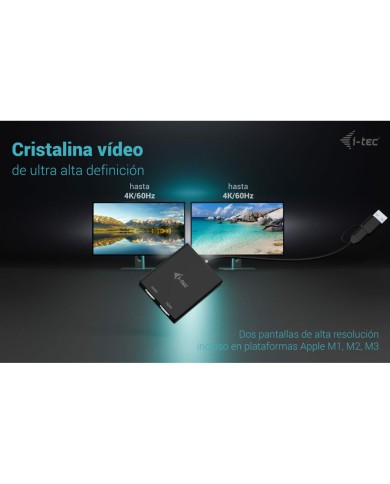 Cavo USB i-Tec CADUAL4KHDMI Nero Cavo USB i-Tec CADUAL4KHDMI Nero