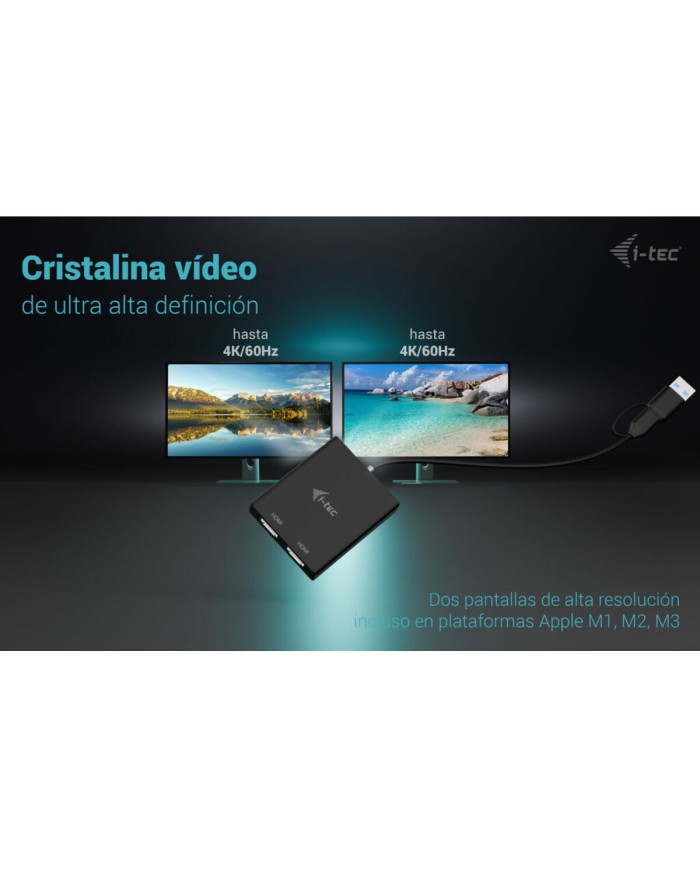 Cavo USB i-Tec CADUAL4KHDMI Nero Cavo USB i-Tec CADUAL4KHDMI Nero