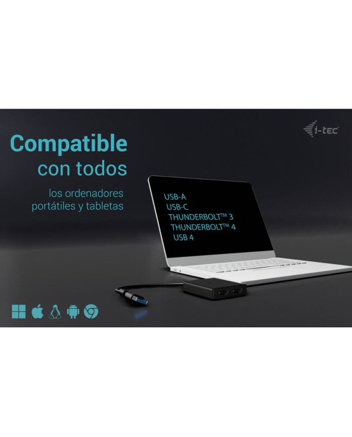 Cavo USB i-Tec CADUAL4KHDMI Nero Cavo USB i-Tec CADUAL4KHDMI Nero