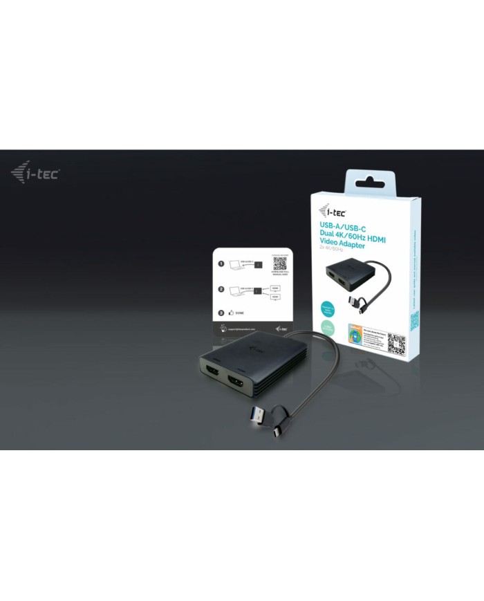 Cavo USB i-Tec CADUAL4KHDMI Nero Cavo USB i-Tec CADUAL4KHDMI Nero