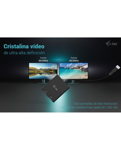 Cavo USB i-Tec CADUAL4KDP Nero Cavo USB i-Tec CADUAL4KDP Nero