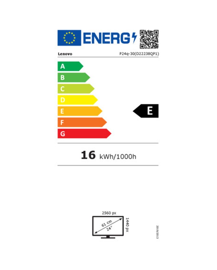 Monitor Lenovo ThinkVision P24Q-30 Quad HD 23,8" 60 Hz