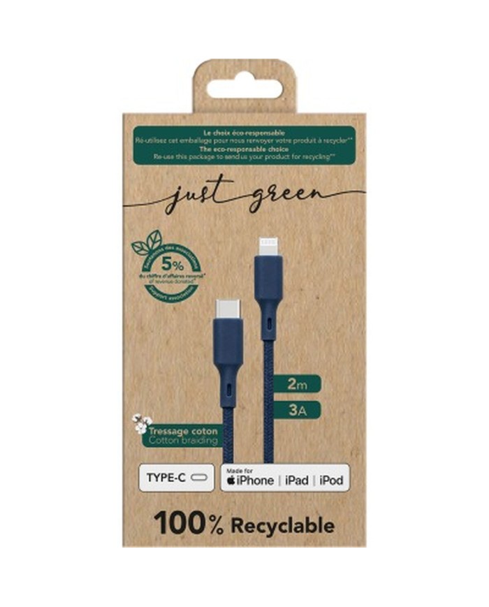 Cavo USB BigBen Connected JGCBLCOTMFIC2MBL Azzurro 2 m (1 Unità) Cavo USB BigBen Connected JGCBLCOTMFIC2MBL Azzurro 2 m (1 Unità)