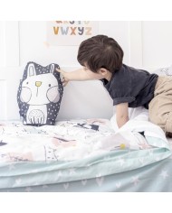 Cuscino HappyFriday Moshi Moshi Multicolore Gatto Best Buddies 40 x 30 cm Cuscino HappyFriday Moshi Moshi Multicolore Gatto Best Buddies 40 x 30 cm