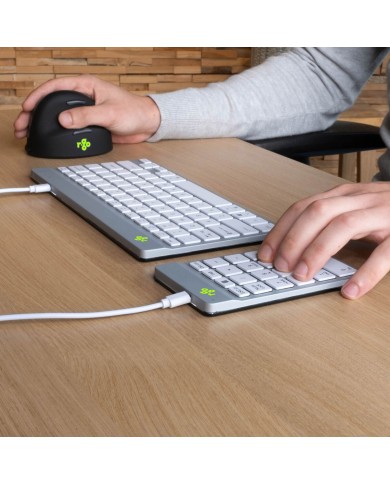 Tastiera e Mouse R-Go RGOCONMWDWH Bianco Tastiera e Mouse R-Go RGOCONMWDWH Bianco