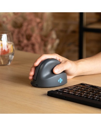 Mouse Ergonomico Ottico R-Go RGOHEBAMRWL Grigio 1750 dpi