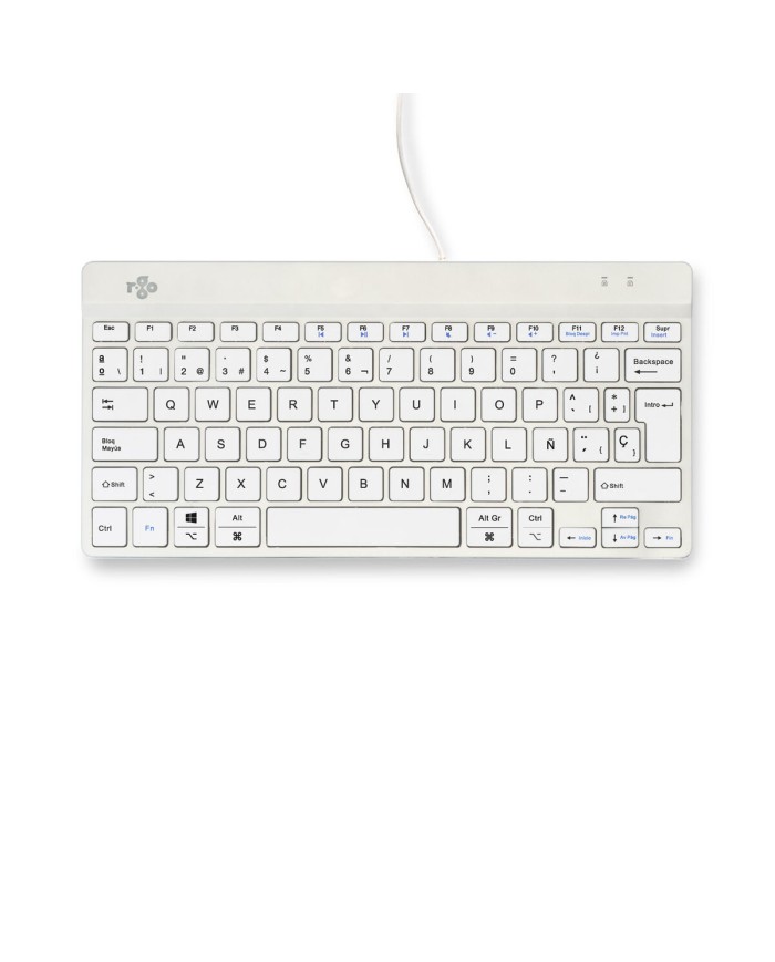 Tastiera R-Go RGOCOESWDWH Bianco Qwerty in Spagnolo
