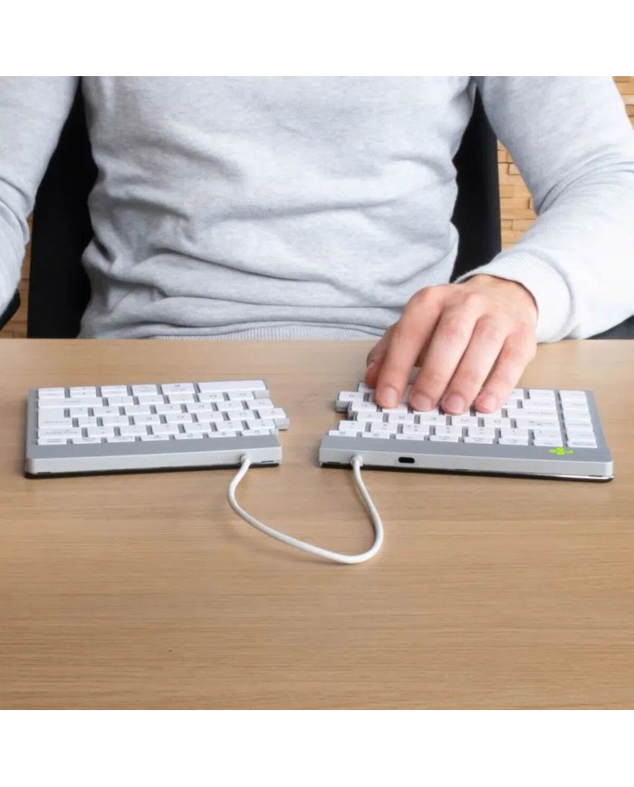 Tastiera e Mouse R-Go RGOSBESWLWH Bianco Spagnolo QWERTY Tastiera e Mouse R-Go RGOSBESWLWH Bianco Spagnolo QWERTY