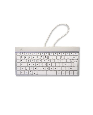 Tastiera e Mouse R-Go RGOSBESWLWH Bianco Spagnolo QWERTY Tastiera e Mouse R-Go RGOSBESWLWH Bianco Spagnolo QWERTY