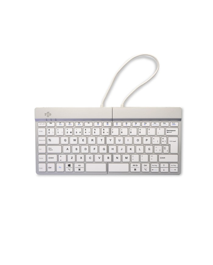 Tastiera e Mouse R-Go RGOSBESWLWH Bianco Spagnolo QWERTY Tastiera e Mouse R-Go RGOSBESWLWH Bianco Spagnolo QWERTY