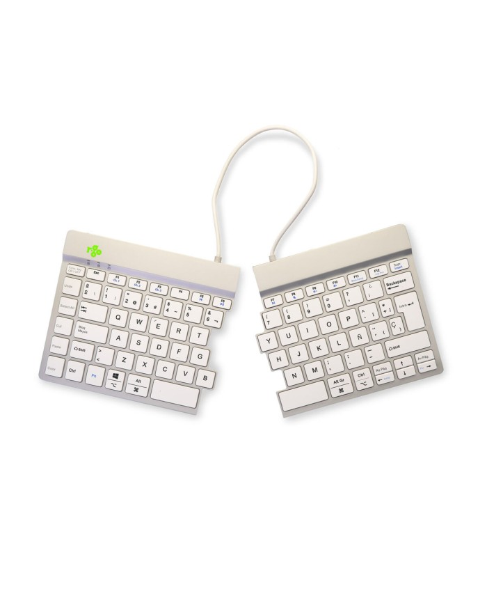 Tastiera e Mouse R-Go RGOSBESWLWH Bianco Spagnolo QWERTY Tastiera e Mouse R-Go RGOSBESWLWH Bianco Spagnolo QWERTY