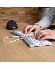 Tastiera e Mouse R-Go RGOSBESWLWH Bianco Spagnolo QWERTY Tastiera e Mouse R-Go RGOSBESWLWH Bianco Spagnolo QWERTY