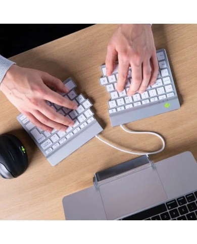 Tastiera e Mouse R-Go RGOSBESWLWH Bianco Spagnolo QWERTY