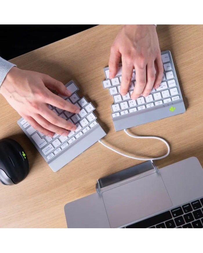 Tastiera e Mouse R-Go RGOSBESWLWH Bianco Spagnolo QWERTY Tastiera e Mouse R-Go RGOSBESWLWH Bianco Spagnolo QWERTY