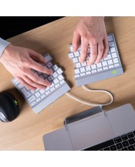 Tastiera e Mouse R-Go RGOSBESWLWH Bianco Spagnolo QWERTY Tastiera e Mouse R-Go RGOSBESWLWH Bianco Spagnolo QWERTY