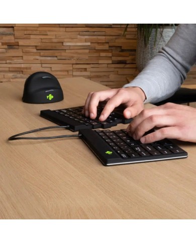 Tastiera e Mouse R-Go RGOSBESWLBL Nero Spagnolo QWERTY