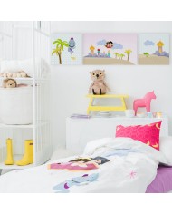 Tela HappyFriday Mr Fox Magic rug Multicolore 27 x 27 cm Tela HappyFriday Mr Fox Magic rug Multicolore 27 x 27 cm