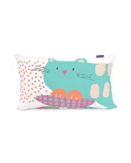 Fodera per cuscino HappyFriday Moshi Moshi Cat & Mouse Multicolore 50 x 30 cm