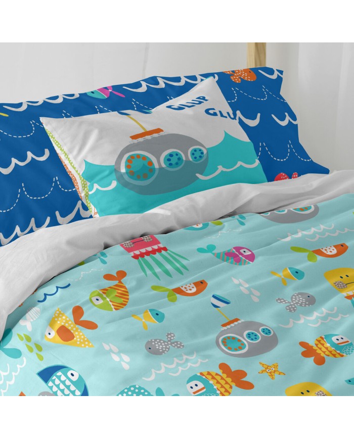 Fodera per cuscino HappyFriday Moshi Moshi Sea Life Multicolore 50 x 30 cm Fodera per cuscino HappyFriday Moshi Moshi Sea Life Multicolore 50 x 30 cm