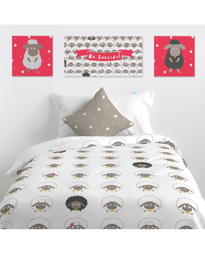 Tela HappyFriday Baleno Teen Little sheep Multicolore 27 x 27 cm Tela HappyFriday Baleno Teen Little sheep Multicolore 27 x 27 cm