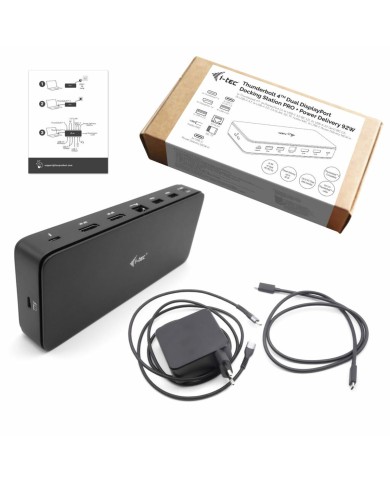 Hub USB i-Tec TB4DUALDPDOCKPDPRO Nero