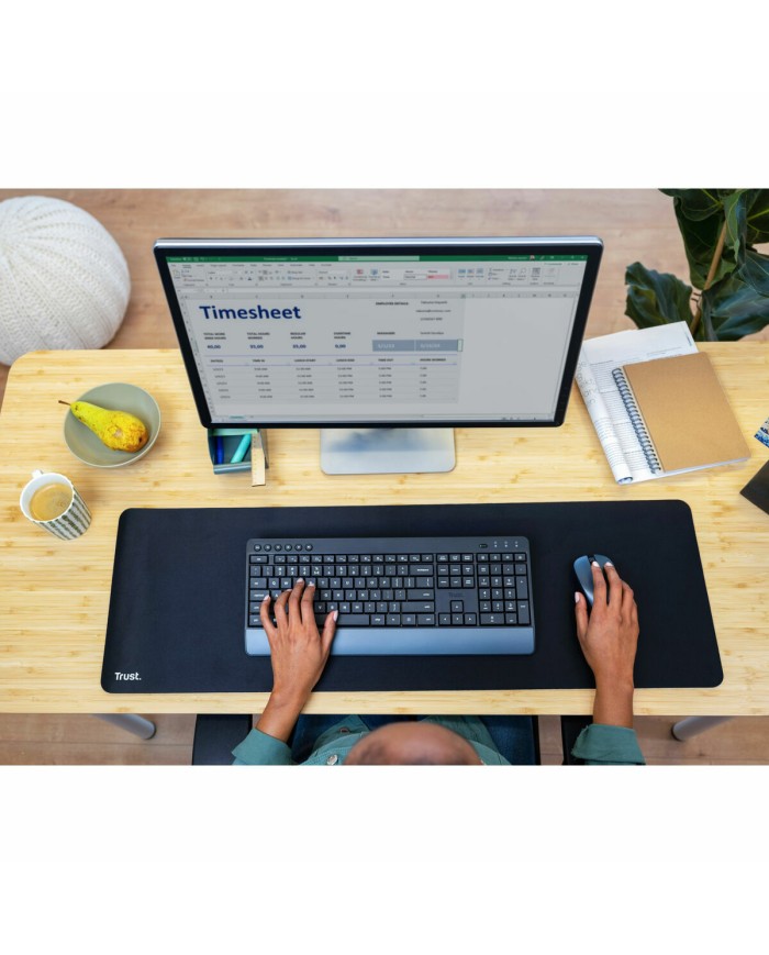 Tappetino per Mouse Trust 24194 Nero