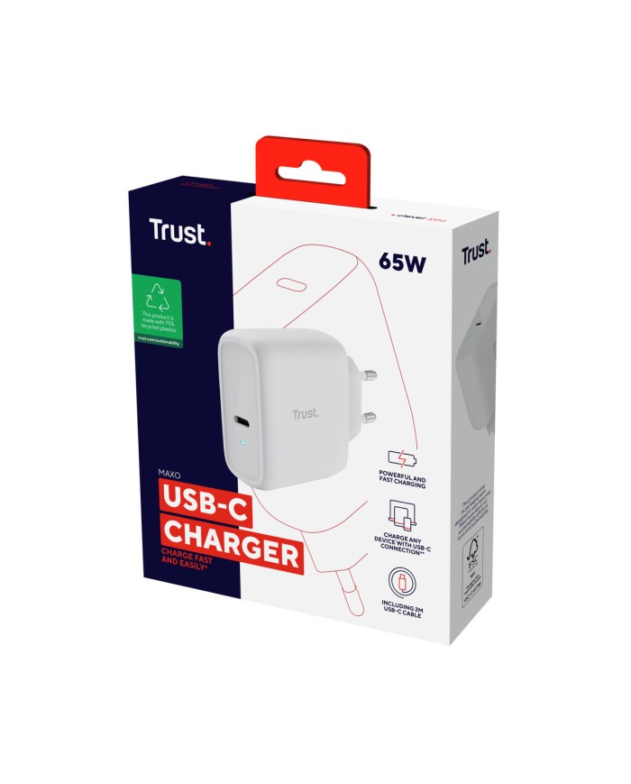 Caricabatterie da Parete Trust 25139 Bianco Caricabatterie da Parete Trust 25139 Bianco