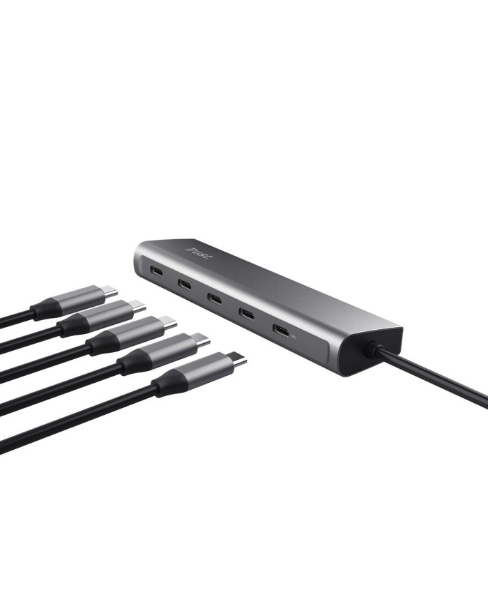 Hub USB Trust 25136 Argentato 10 cm (1 Unità)