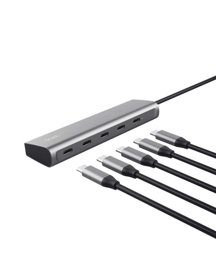 Hub USB Trust 25136 Argentato 10 cm (1 Unità)