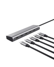 Hub USB Trust 25136 Argentato 10 cm (1 Unità)
